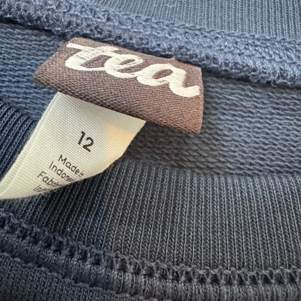 Tea Collection Boys Crew Sweatshirt Blue Bears 12 Excellent preowned condition - Picture 6 of 7